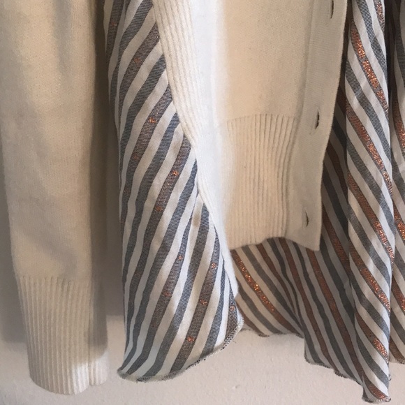 ANTHROPOLOGIE MOTH MIXED MEDIA CARDIGAN - XS - Picture 5 of 7